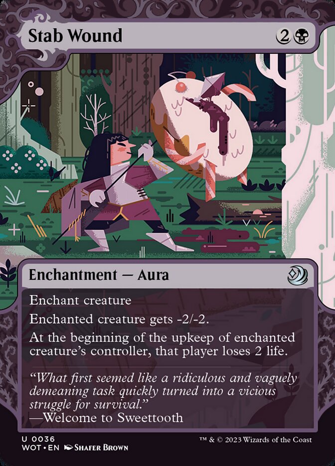 Stab Wound WOT-36 Wilds of Eldraine: Enchanting Tales Magic card