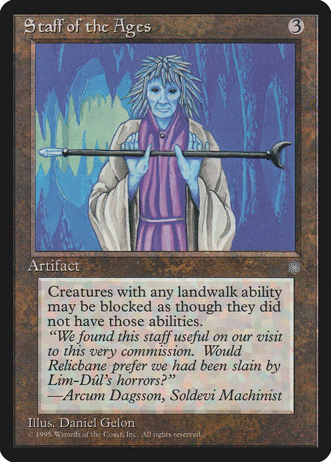 Staff of the Ages ICE-340 Ice Age Magic card