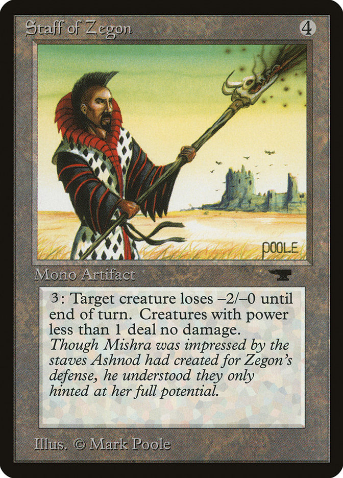 Staff of Zegon ATQ-65 Antiquities Magic card