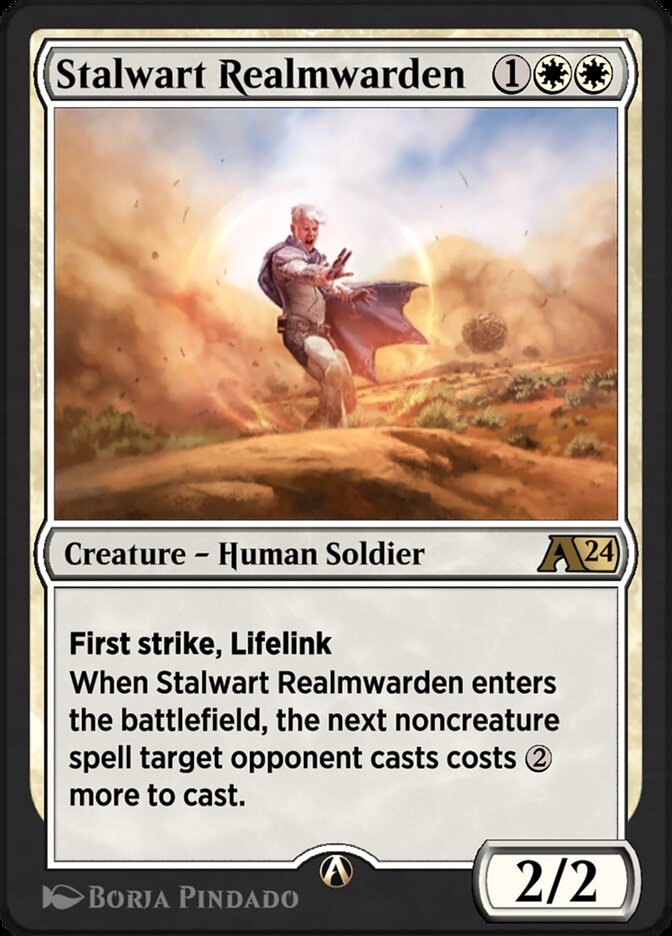 Stalwart Realmwarden YOTJ-5 Alchemy: Outlaws of Thunder Junction Magic card