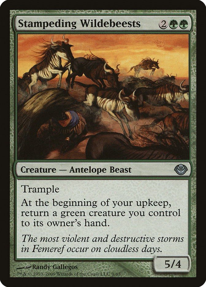 Stampeding Wildebeests DDD-9 Duel Decks: Garruk vs. Liliana Magic card