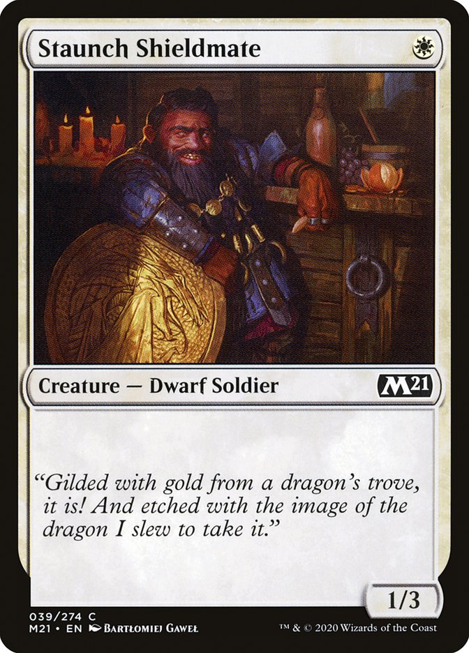 Staunch Shieldmate M21-39 Core Set 2021 Magic card