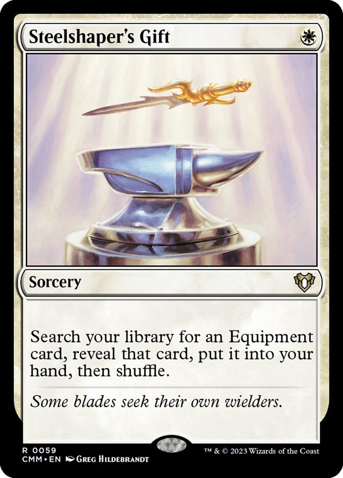 Steelshaper's Gift CMM-59 Commander Masters Magic card