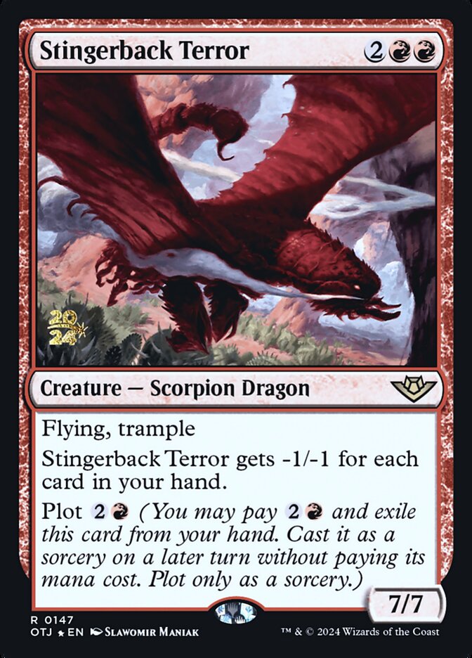 Stingerback Terror POTJ-147S Outlaws of Thunder Junction Promos Magic card