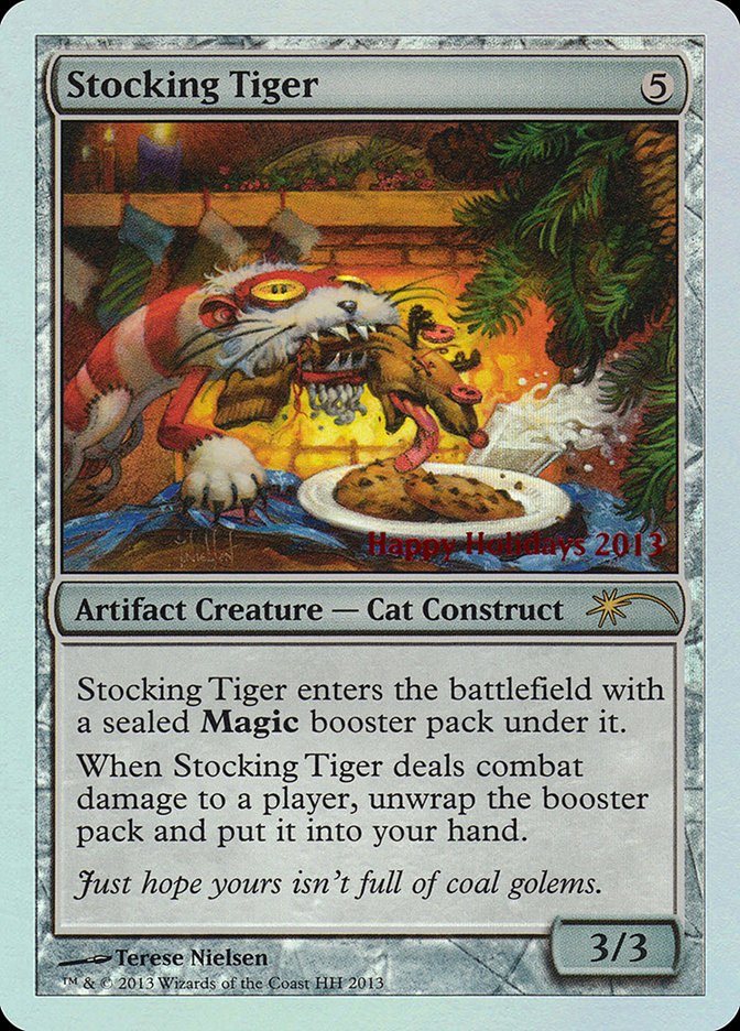Stocking Tiger HHO-13 Happy Holidays Magic card