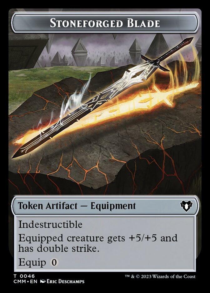 Stoneforged Blade TCMM-46 Commander Masters Tokens Magic card