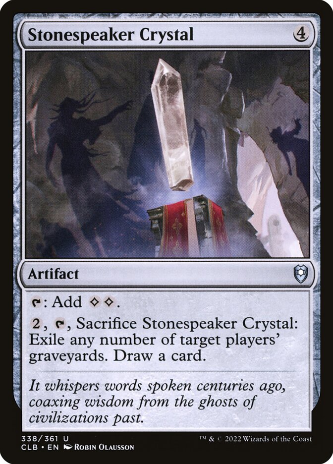 Stonespeaker Crystal CLB-338 Commander Legends: Battle for Baldur's Gate Magic card