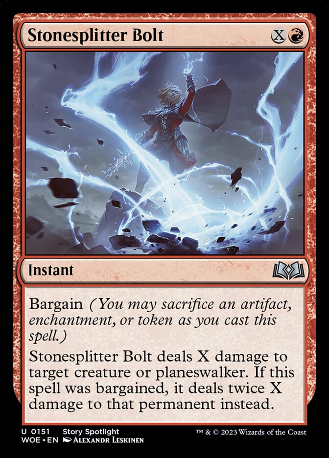 Stonesplitter Bolt WOE-151 Wilds of Eldraine Magic card