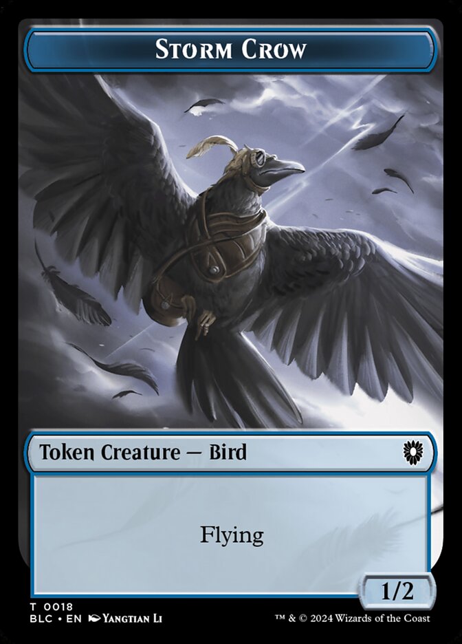 Storm Crow TBLC-18 Bloomburrow Commander Tokens Magic card