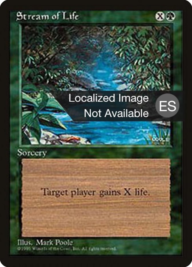 Stream of Life 4BB-272 Fourth Edition Foreign Black Border Magic card