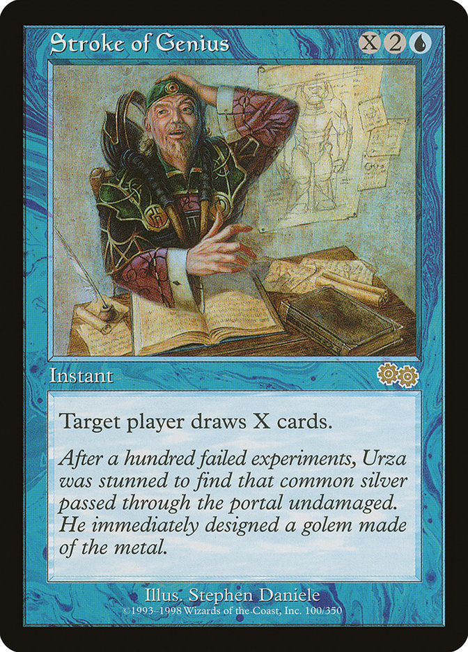 Stroke of Genius USG-100 Urza's Saga Magic card