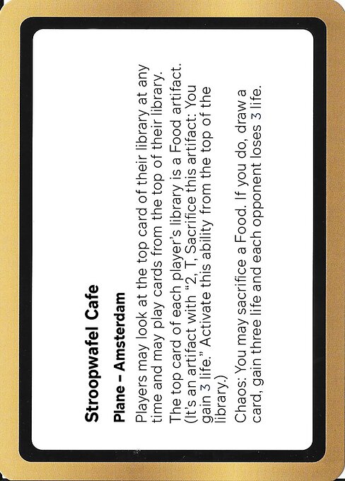 Stroopwafel Cafe PUNK-PLA022 Black Lotus Unknown Planechase Magic card