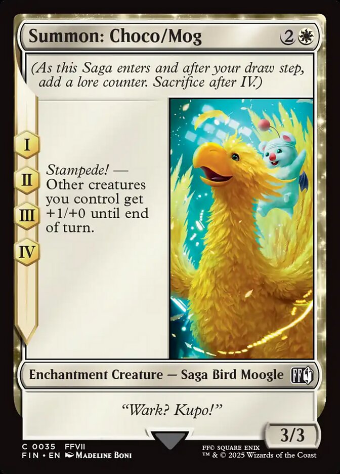 Summon: Choco/Mog FIN-35 Final Fantasy Magic card