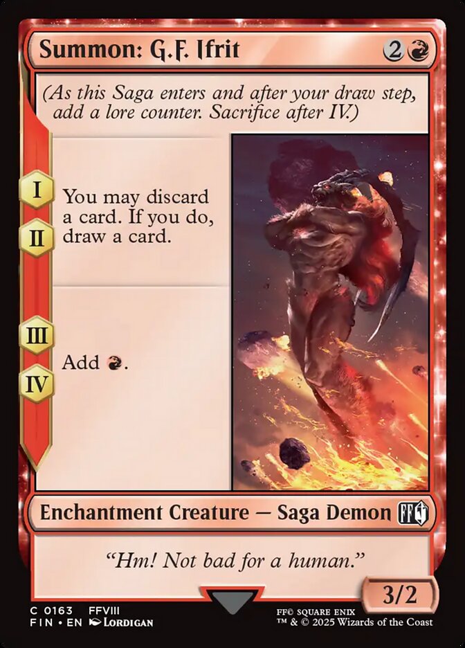 Summon: G.F. Ifrit FIN-163 Final Fantasy Magic card