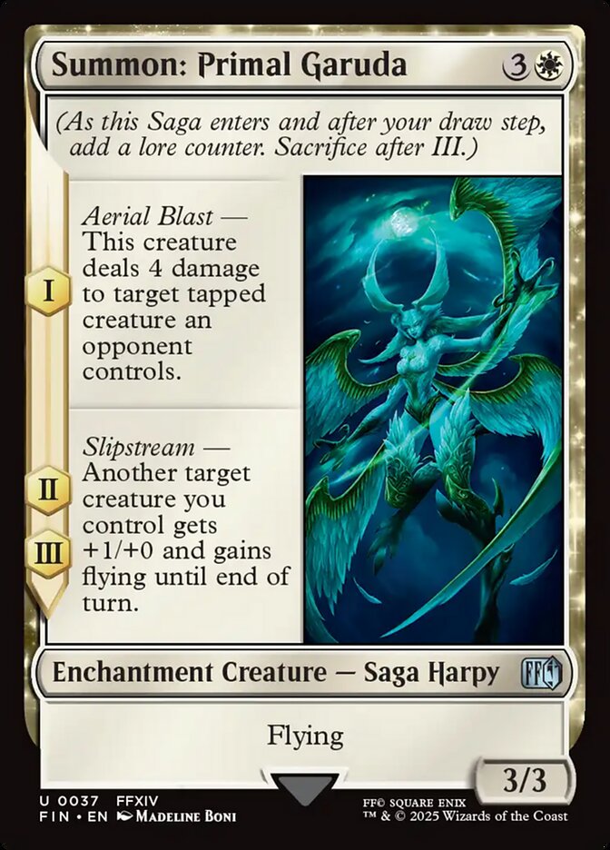 Summon: Primal Garuda FIN-37 Final Fantasy Magic card