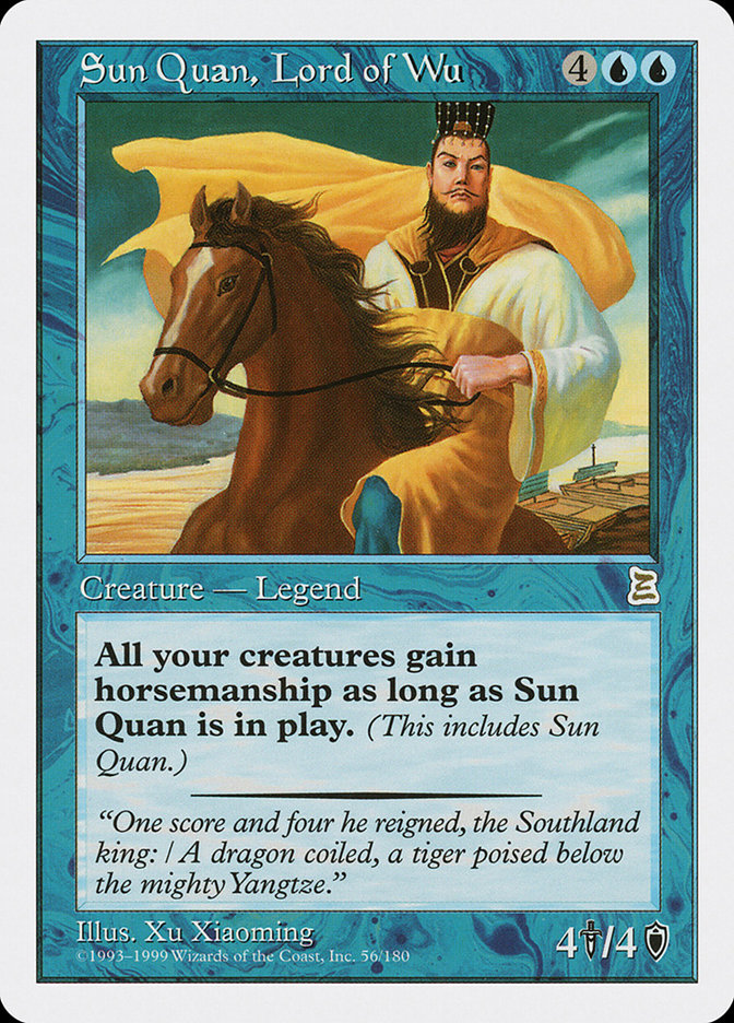 Sun Quan, Lord of Wu PTK-56 Portal Three Kingdoms Magic card