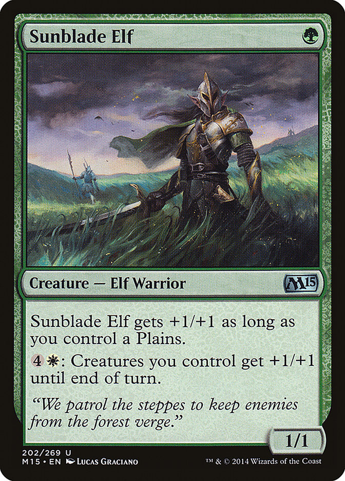 Sunblade Elf M15-202 Magic 2015 Magic card