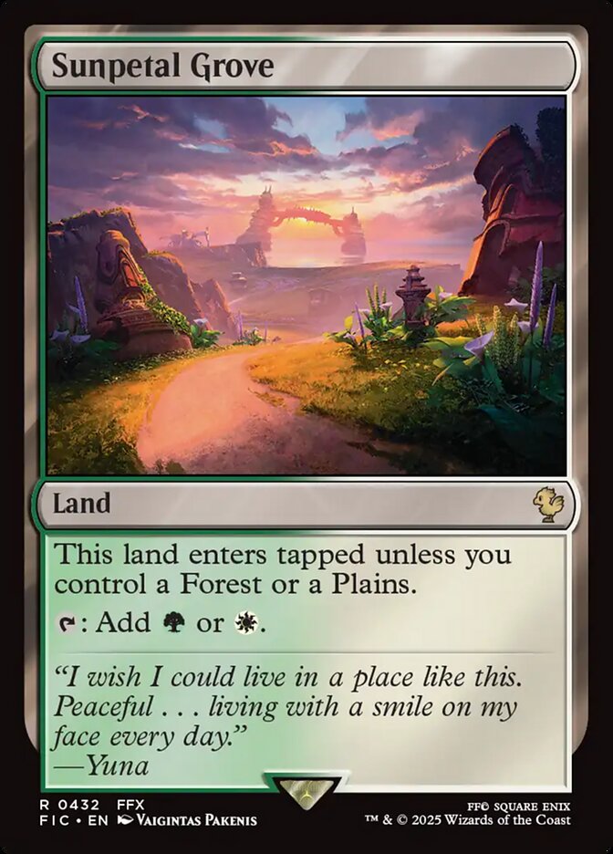 Sunpetal Grove FIC-432 Final Fantasy Commander Magic card