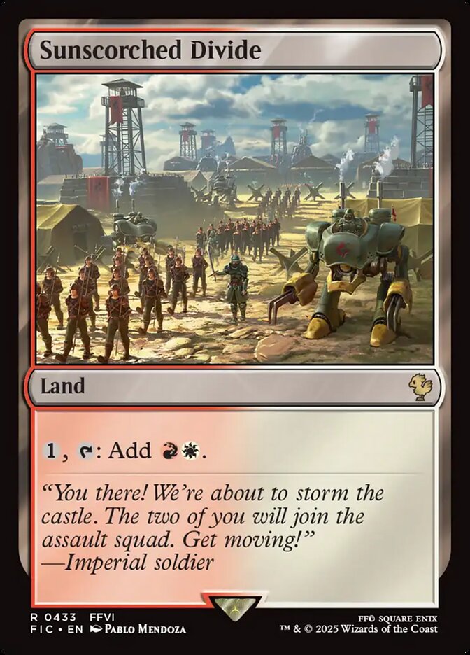Sunscorched Divide FIC-433 Final Fantasy Commander Magic card