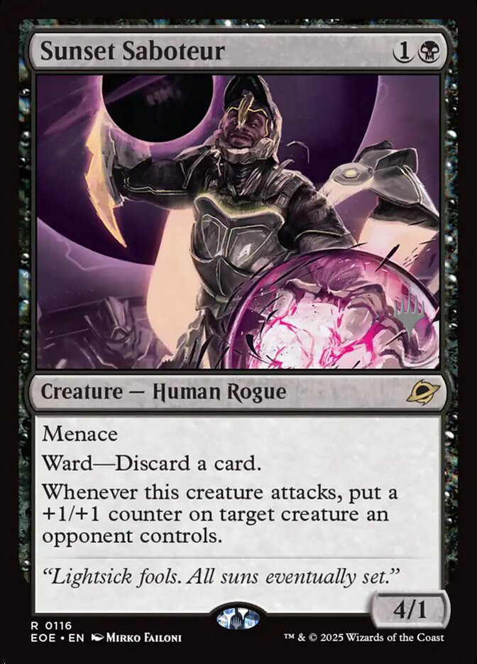 Sunset Saboteur PEOE-116P Edge of Eternities Promos Magic card