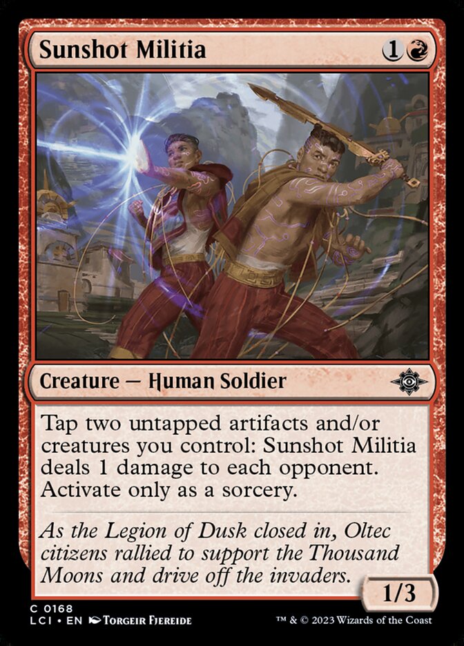 Sunshot Militia LCI-168 The Lost Caverns of Ixalan Magic card