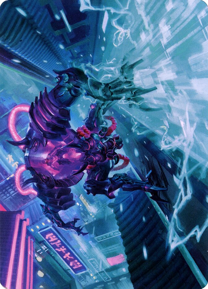 Surgehacker Mech // Surgehacker Mech ANEO-45 Neon Dynasty Art Series Magic card