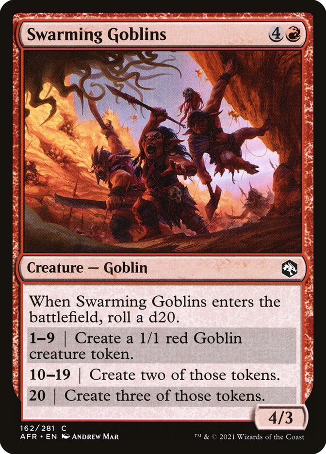 Swarming Goblins AFR-162 Adventures in the Forgotten Realms Magic card