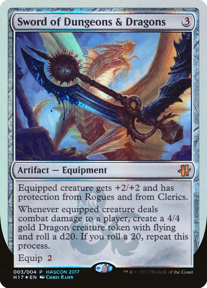 Sword of Dungeons & Dragons H17-3 HasCon 2017 Magic card