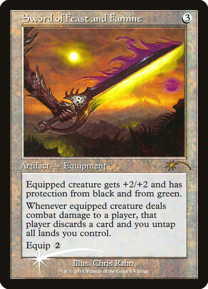 Sword of Feast and Famine J14-6 Judge Gift Cards 2014 Magic card