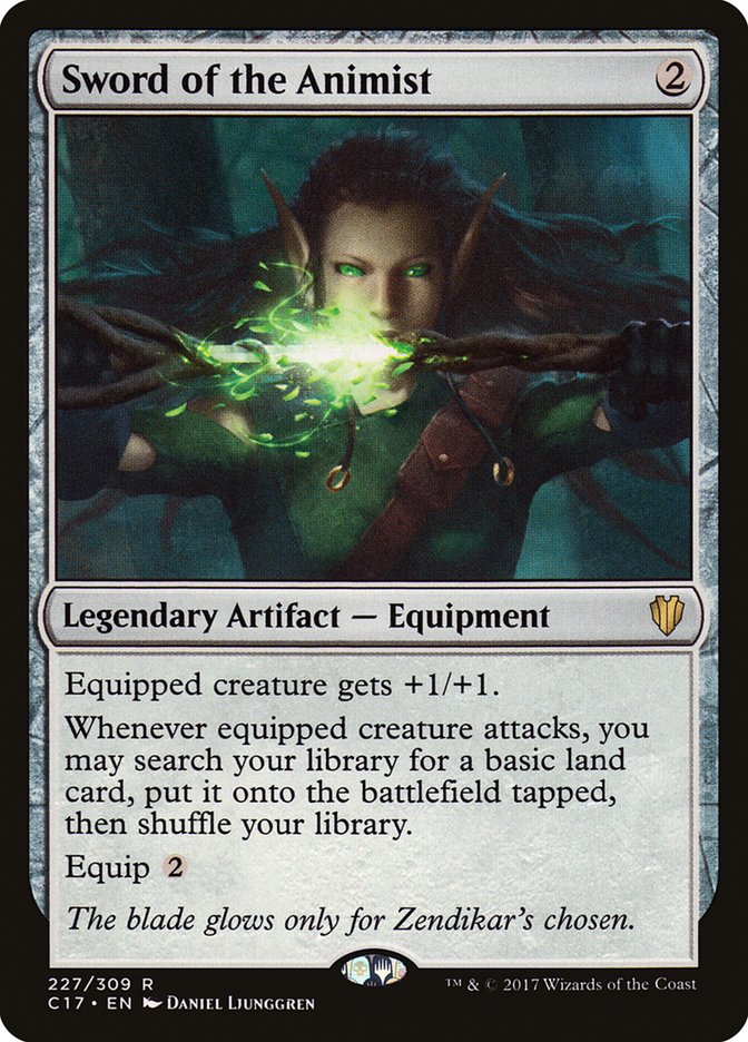 Sword of the Animist C17-227 Commander 2017 Magic card