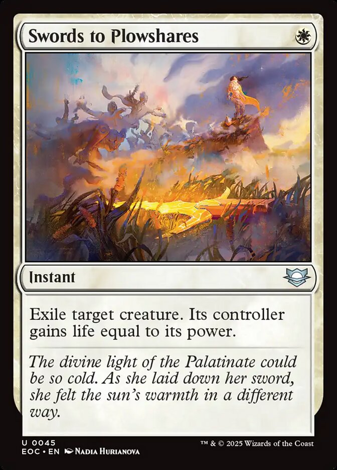 Swords to Plowshares EOC-45 Edge of Eternities Commander Magic card