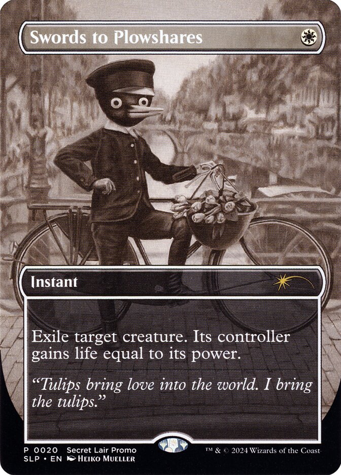 Swords to Plowshares SLP-20 Secret Lair Showdown Magic card