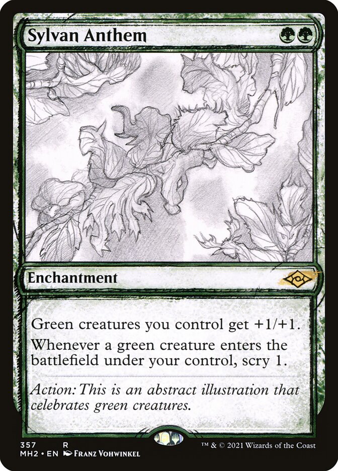 Sylvan Anthem MH2-357 Modern Horizons 2 Magic card