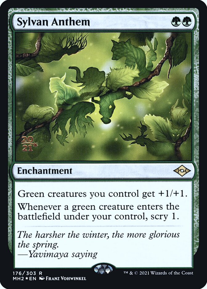 Sylvan Anthem PMH2-176S Modern Horizons 2 Promos Magic card