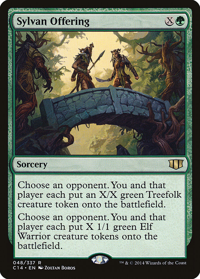 Sylvan Offering C14-48 Commander 2014 Magic card