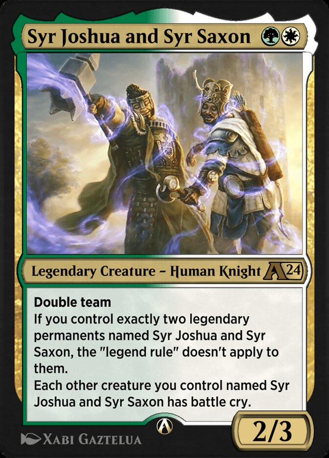 Syr Joshua and Syr Saxon YWOE-27 Alchemy: Wilds of Eldraine Magic card
