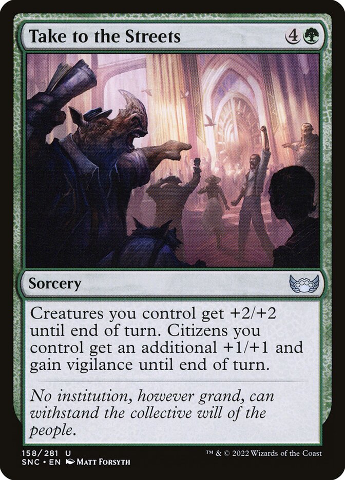 Take to the Streets SNC-158 Streets of New Capenna Magic card