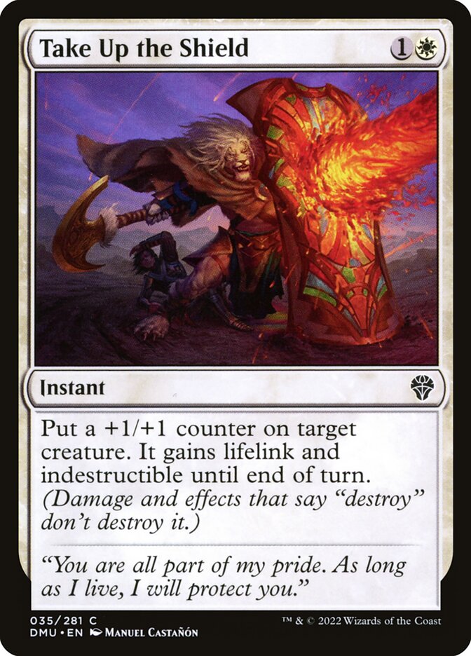 Take Up the Shield DMU-35 Dominaria United Magic card