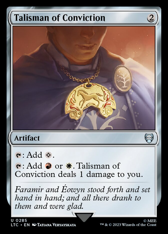 Talisman of Conviction LTC-285 Tales of Middle-earth Commander Magic card