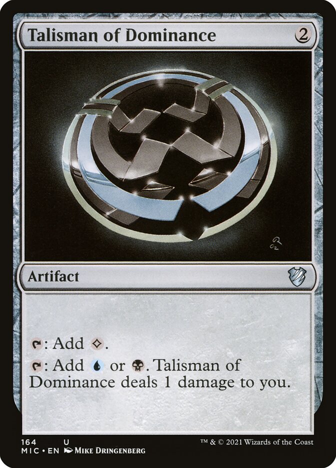 Talisman of Dominance MIC-164 Midnight Hunt Commander Magic card
