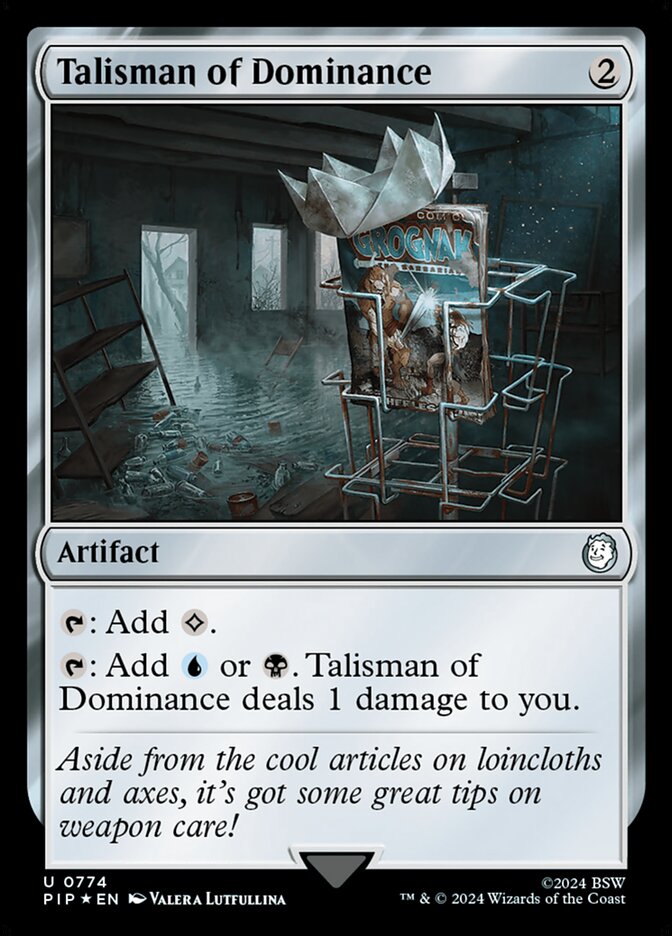 Talisman of Dominance PIP-774 Fallout Magic card