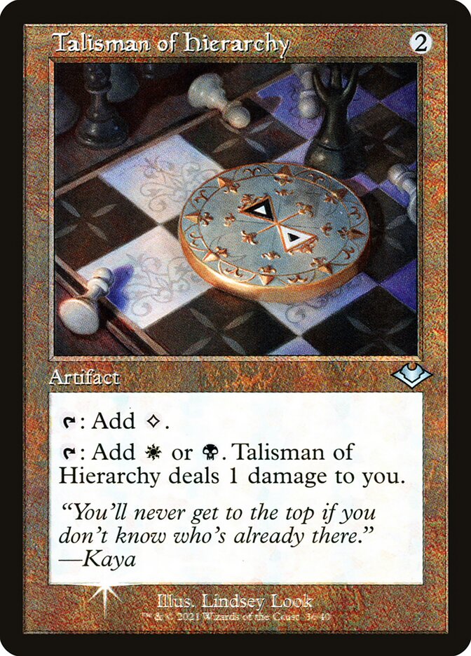 Talisman of Hierarchy H1R-36 Modern Horizons 1 Timeshifts Magic card