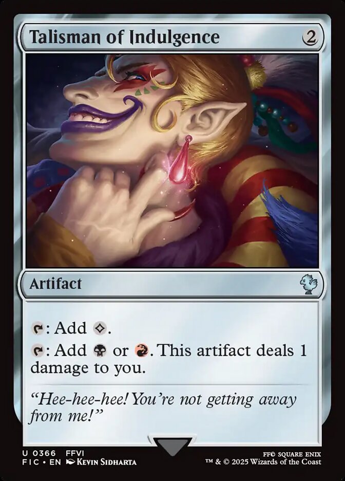 Talisman of Indulgence FIC-366 Final Fantasy Commander Magic card