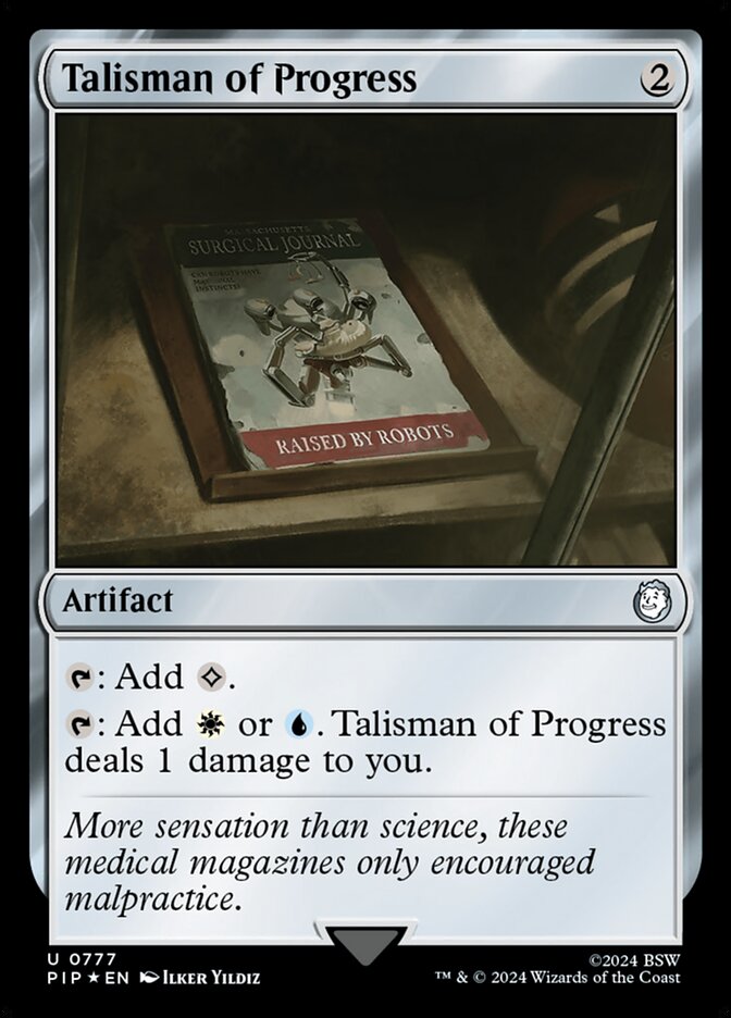 Talisman of Progress PIP-777 Fallout Magic card