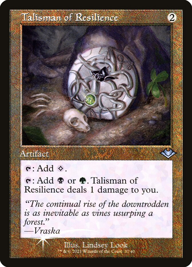 Talisman of Resilience H1R-37 Modern Horizons 1 Timeshifts Magic card