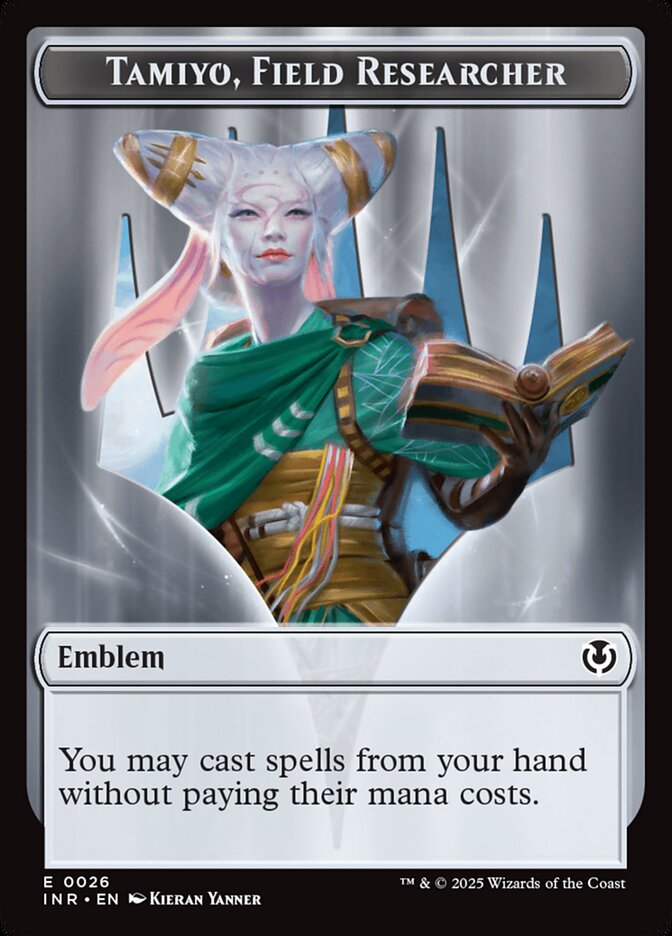 Tamiyo, Field Researcher Emblem TINR-26 Innistrad Remastered Tokens Magic card