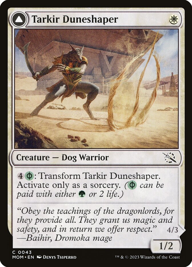 Tarkir Duneshaper // Burnished Dunestomper MOM-43 March of the Machine Magic card