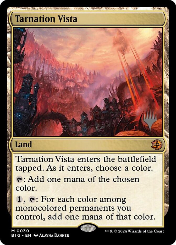 Tarnation Vista PBIG-30P The Big Score Promos Magic card