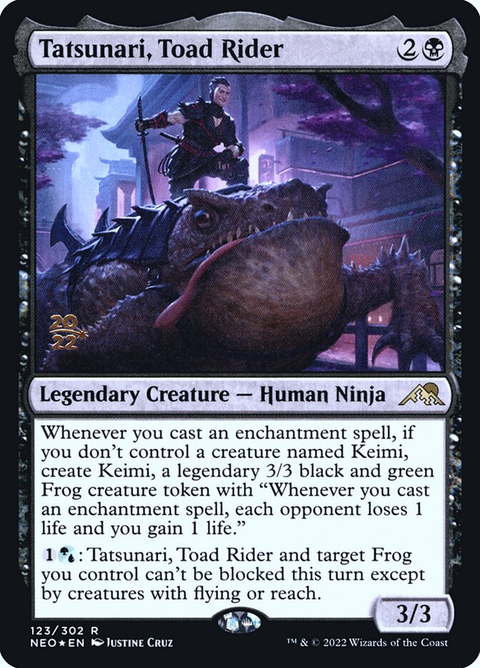 Tatsunari, Toad Rider PNEO-123S Kamigawa: Neon Dynasty Promos Magic card