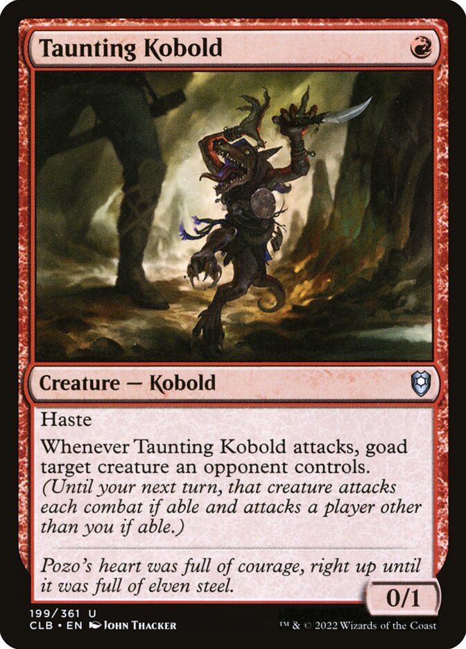 Taunting Kobold CLB-199 Commander Legends: Battle for Baldur's Gate Magic card